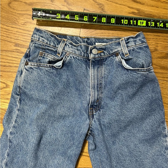 Vintage Levi’s 550 Relaxed Student Jeans High Rise Tapered 90s Y2K Red Blank Tab - Picture 2 of 11